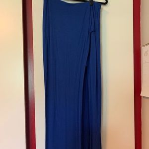 Guess royal blue long maxi skirt with slit